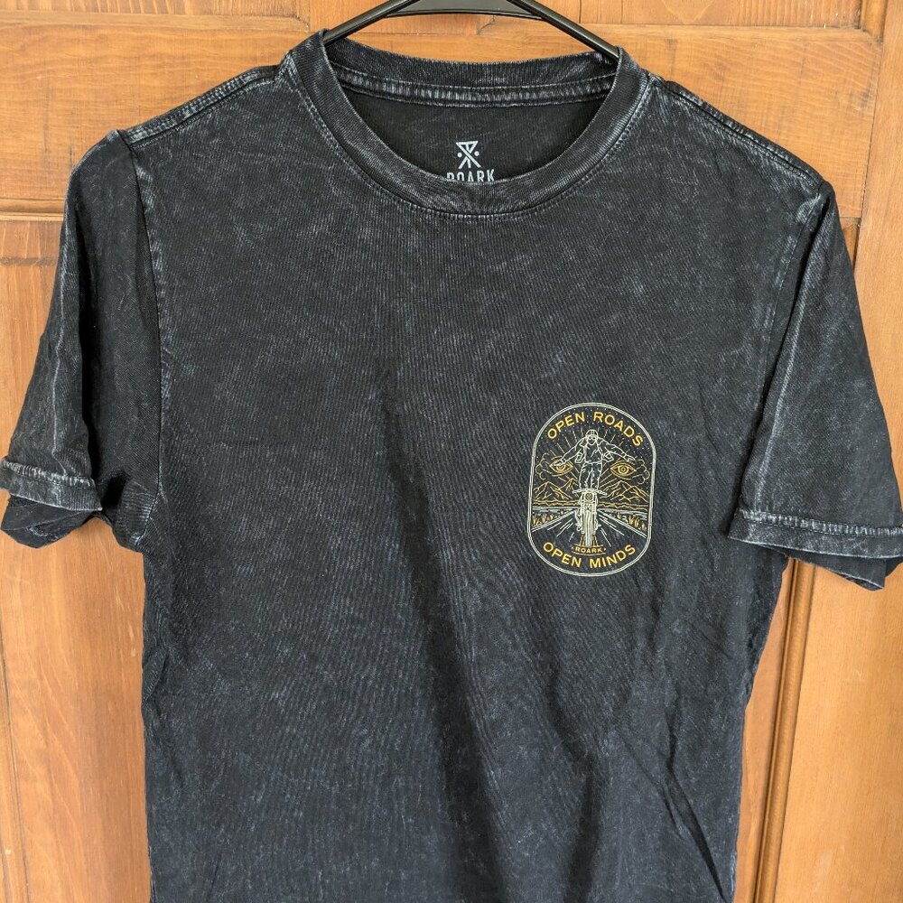 Roark Open roads Open Minds T-shirt (Distressed, Navy Blue)